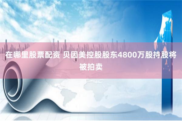 在哪里股票配资 贝因美控股股东4800万股持股将被拍卖