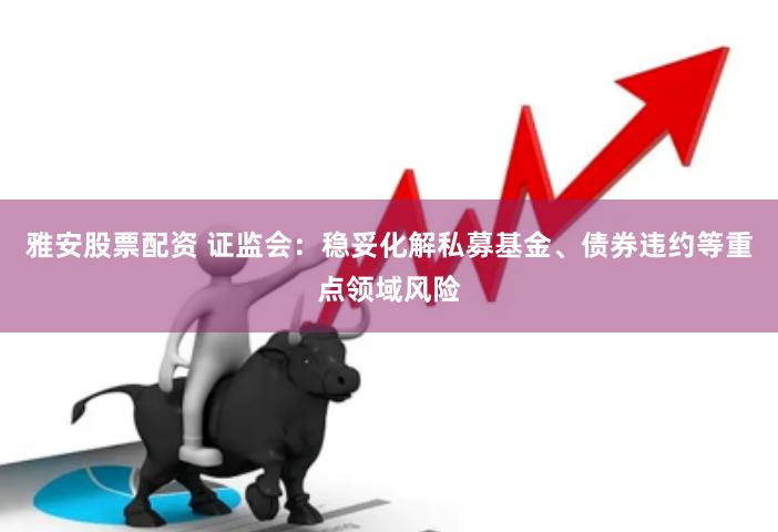 雅安股票配资 证监会：稳妥化解私募基金、债券违约等重点领域风险